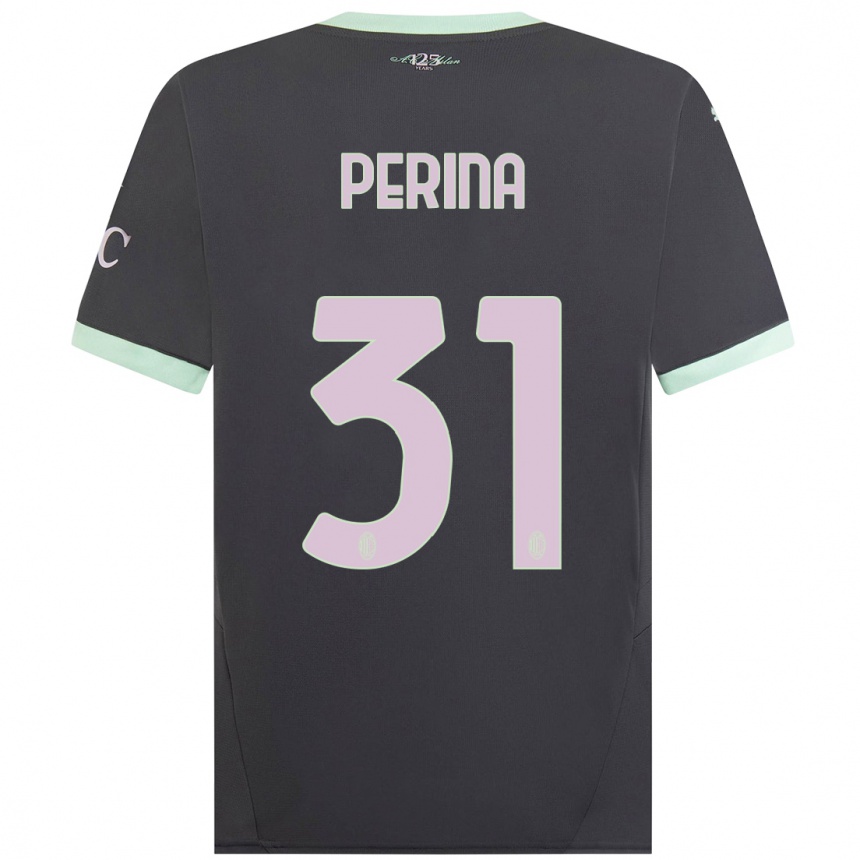 Vaikiškas Gioele Perina #31 Pilka Trečias Marškinėliai 2024/25 T-Shirt