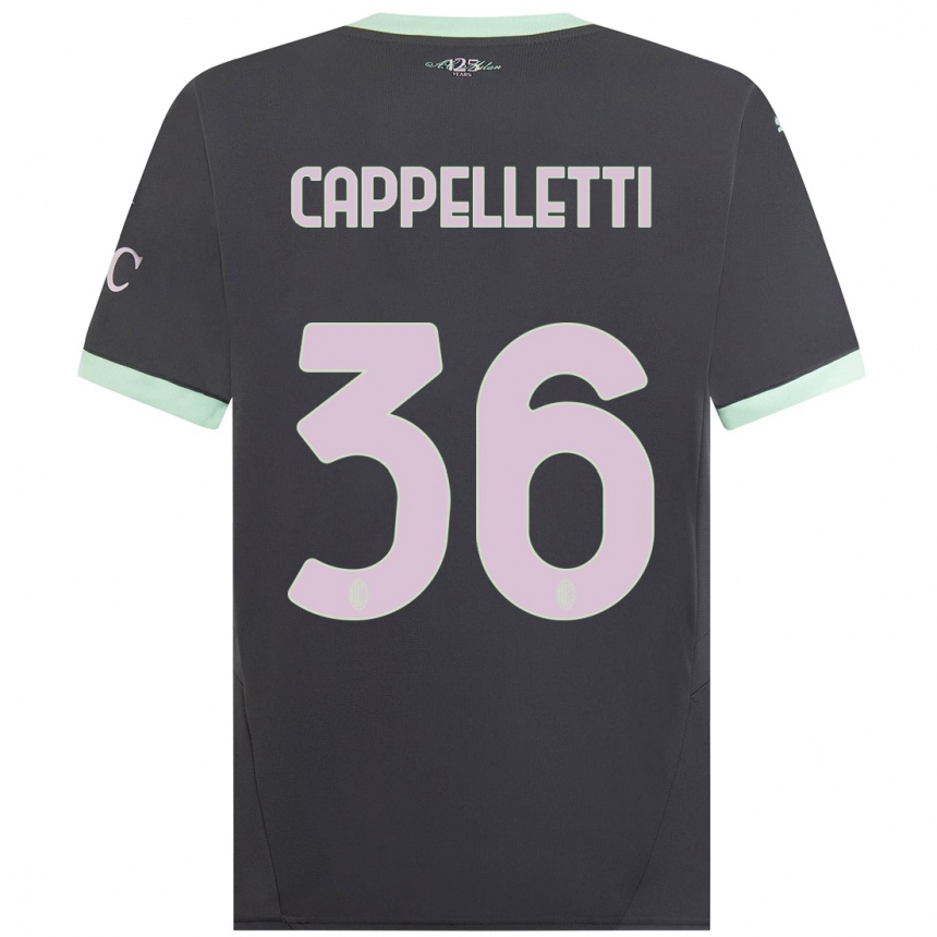 Vaikiškas Mattia Cappelletti #36 Pilka Trečias Marškinėliai 2024/25 T-Shirt