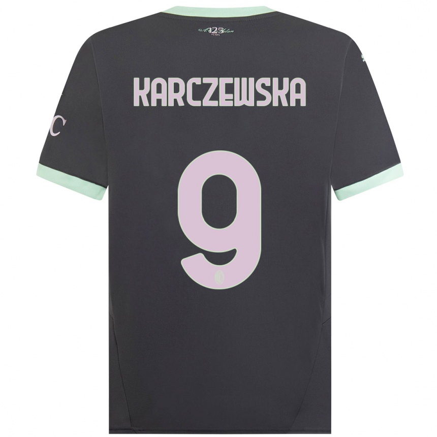 Vaikiškas Nikola Karczewska #9 Pilka Trečias Marškinėliai 2024/25 T-Shirt