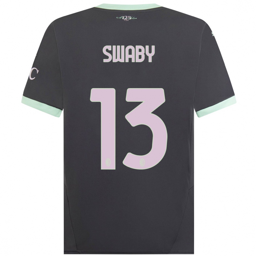 Vaikiškas Allyson Swaby #13 Pilka Trečias Marškinėliai 2024/25 T-Shirt