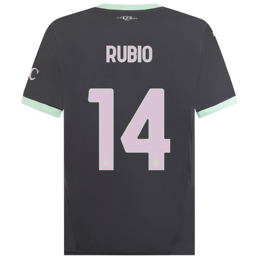 Vaikiškas Silvia Rubio #14 Pilka Trečias Marškinėliai 2024/25 T-Shirt