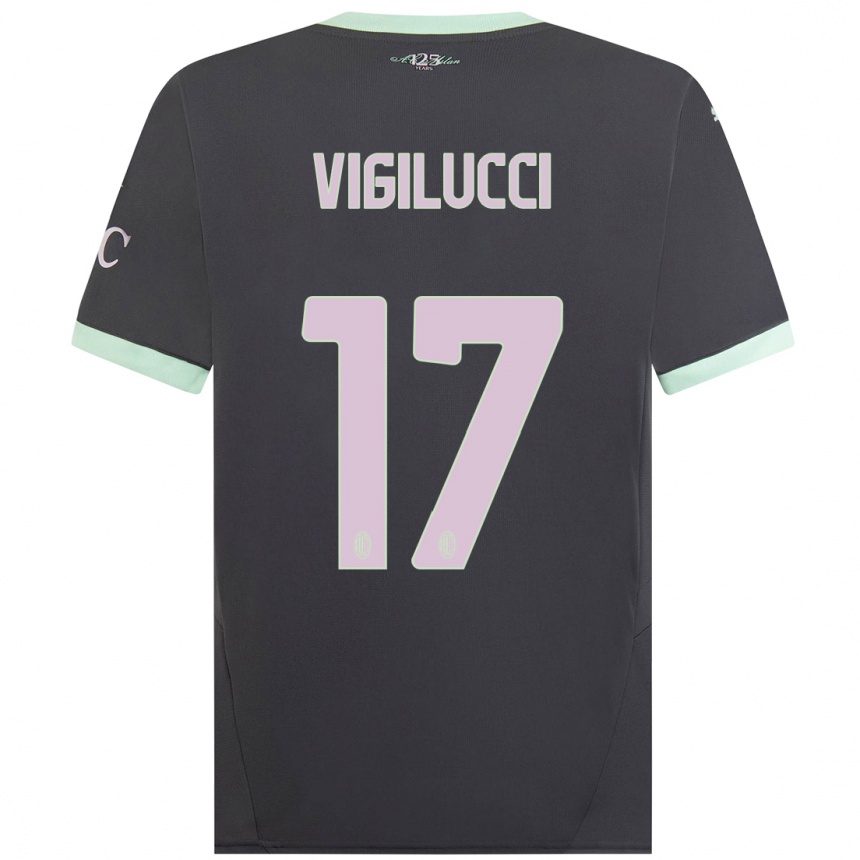 Vaikiškas Valery Vigilucci #17 Pilka Trečias Marškinėliai 2024/25 T-Shirt