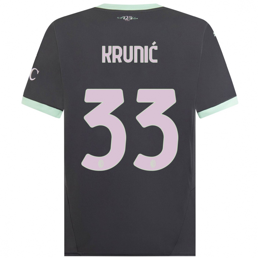 Vaikiškas Rade Krunic #33 Pilka Trečias Marškinėliai 2024/25 T-Shirt