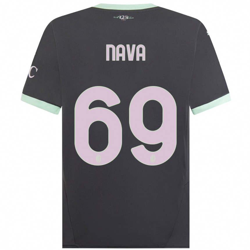 Vaikiškas Lapo Nava #69 Pilka Trečias Marškinėliai 2024/25 T-Shirt