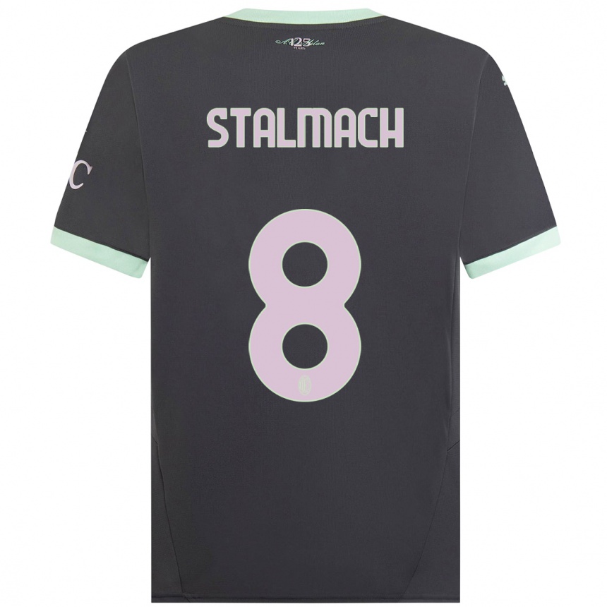 Vaikiškas Dariusz Stalmach #8 Pilka Trečias Marškinėliai 2024/25 T-Shirt