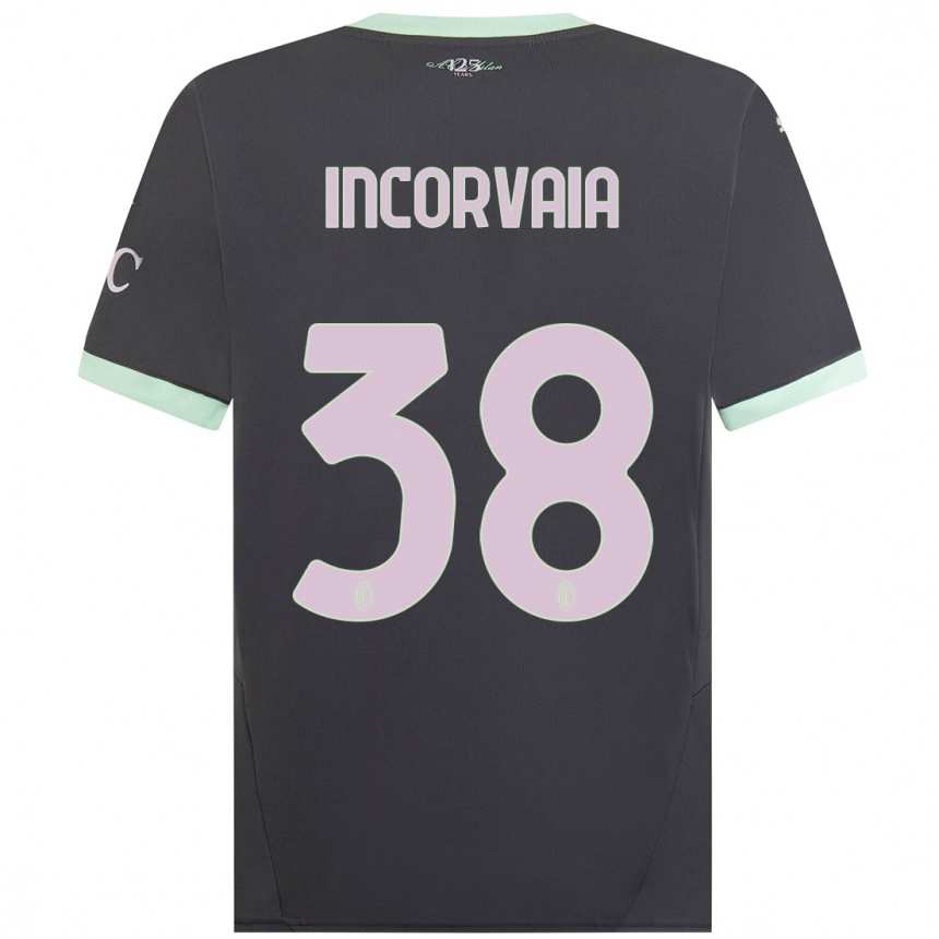 Vaikiškas Giovanni Incorvaia #38 Pilka Trečias Marškinėliai 2024/25 T-Shirt