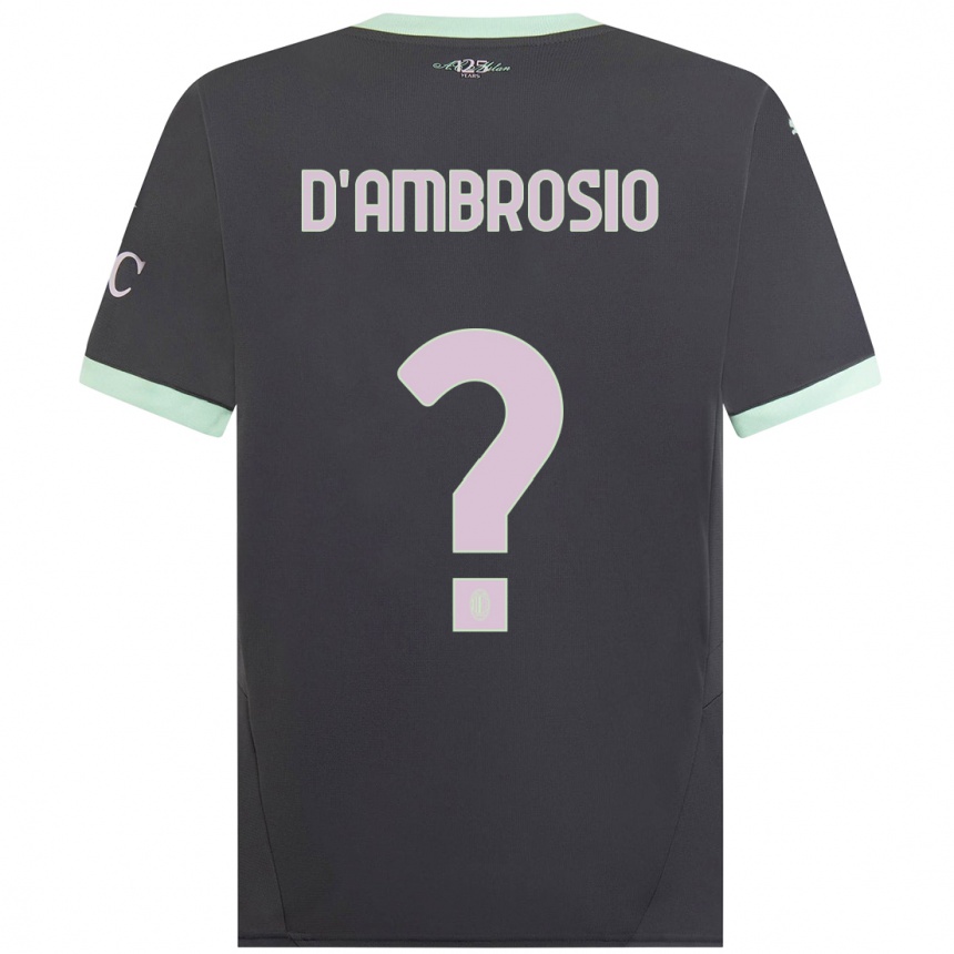 Vaikiškas Antonio D'ambrosio #0 Pilka Trečias Marškinėliai 2024/25 T-Shirt