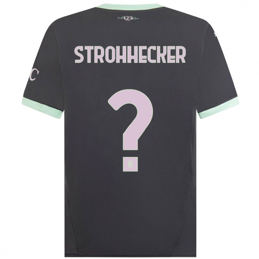 Vaikiškas Riccardo Strohhecker #0 Pilka Trečias Marškinėliai 2024/25 T-Shirt