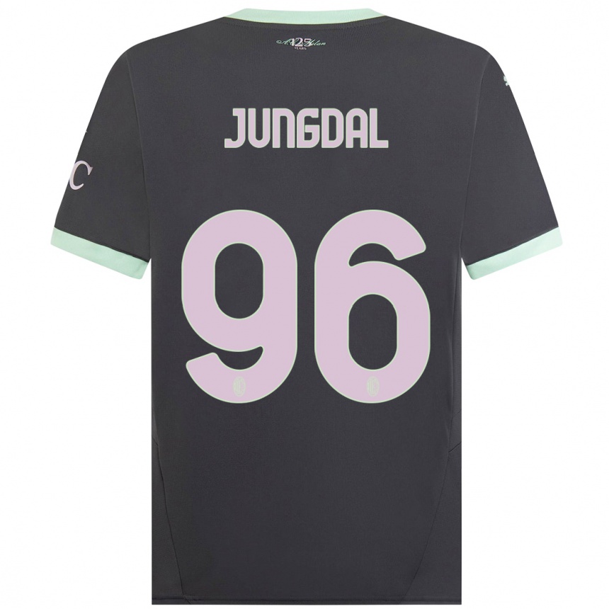 Vaikiškas Andreas Jungdal #96 Pilka Trečias Marškinėliai 2024/25 T-Shirt