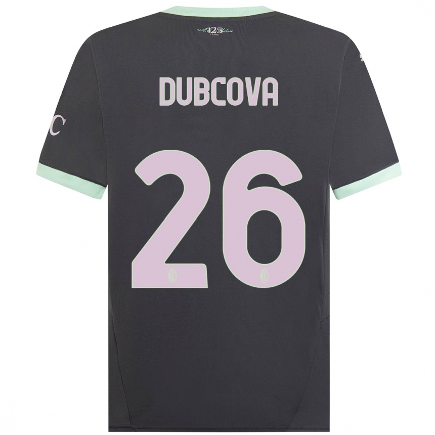 Vaikiškas Michaela Dubcova #26 Pilka Trečias Marškinėliai 2024/25 T-Shirt