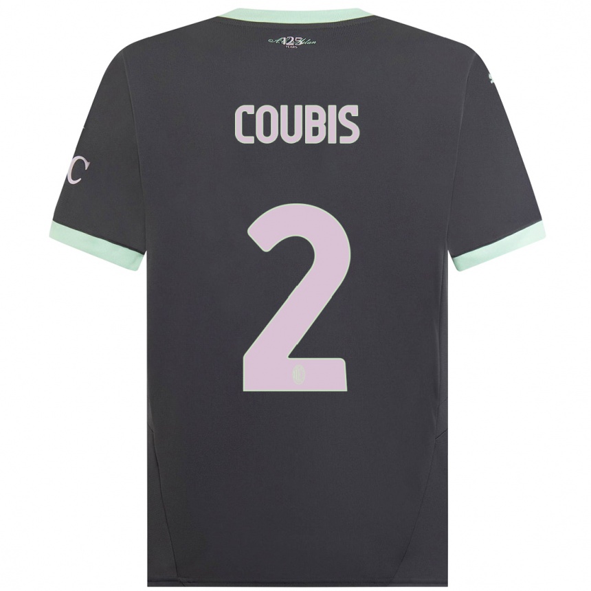 Vaikiškas Andrei Coubis #2 Pilka Trečias Marškinėliai 2024/25 T-Shirt