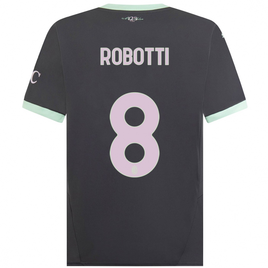 Vaikiškas Giovanni Robotti #8 Pilka Trečias Marškinėliai 2024/25 T-Shirt