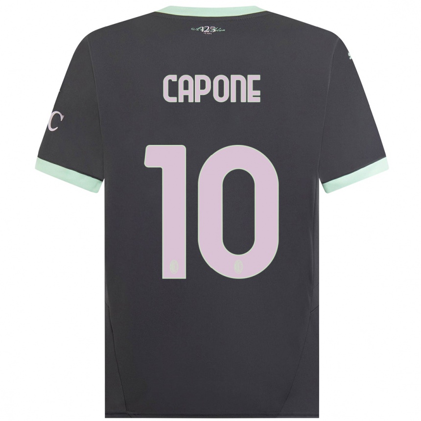 Vaikiškas Andrea Capone #10 Pilka Trečias Marškinėliai 2024/25 T-Shirt