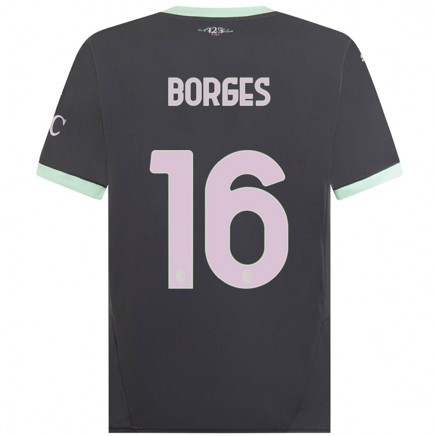 Vaikiškas Lenny Borges #16 Pilka Trečias Marškinėliai 2024/25 T-Shirt