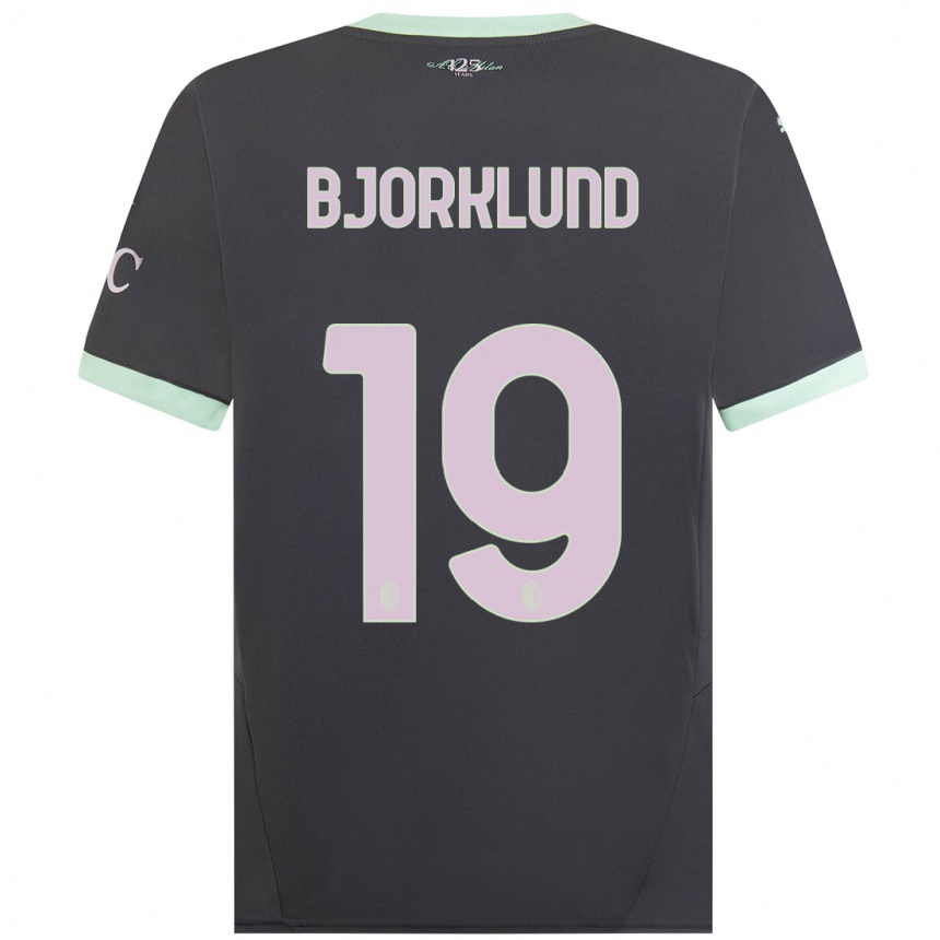 Vaikiškas Lukas Bjorklund #19 Pilka Trečias Marškinėliai 2024/25 T-Shirt