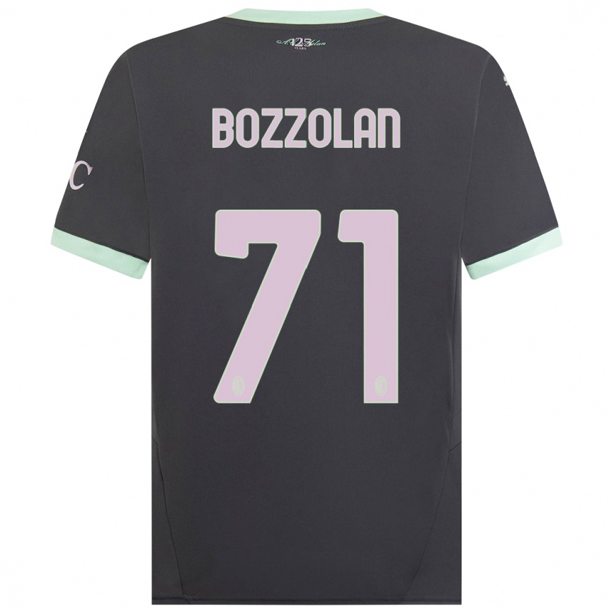 Vaikiškas Andrea Bozzolan #71 Pilka Trečias Marškinėliai 2024/25 T-Shirt