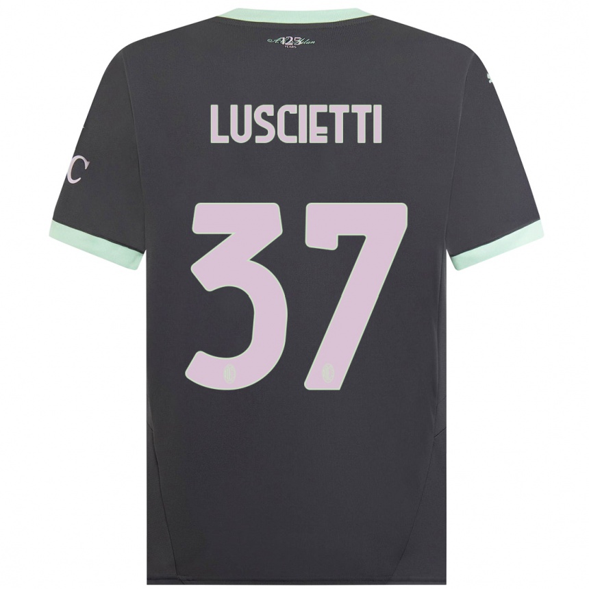 Vaikiškas Abebe Luscietti #37 Pilka Trečias Marškinėliai 2024/25 T-Shirt