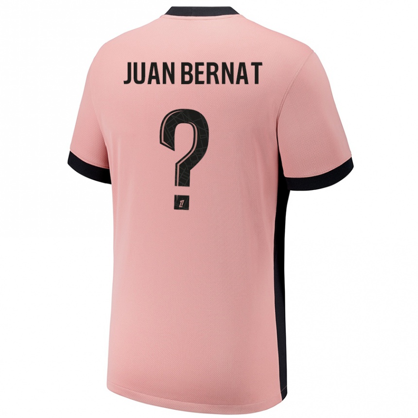 Vaikiškas Juan Bernat #0 Rūdžių Rožinė Trečias Marškinėliai 2024/25 T-Shirt