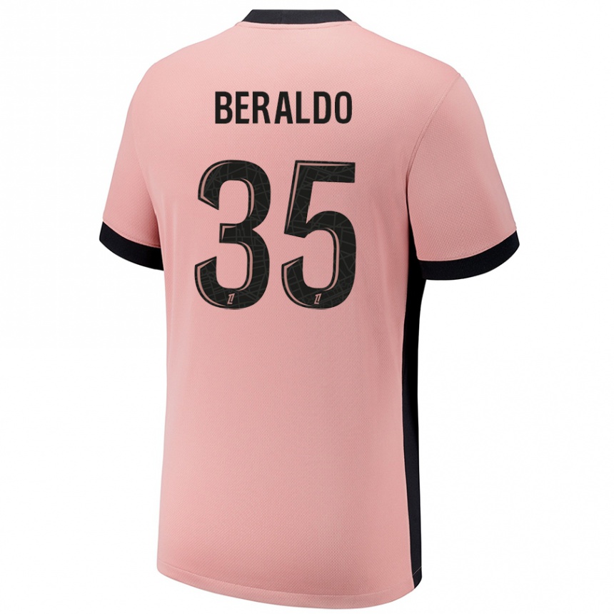 Vaikiškas Lucas Beraldo #35 Rūdžių Rožinė Trečias Marškinėliai 2024/25 T-Shirt