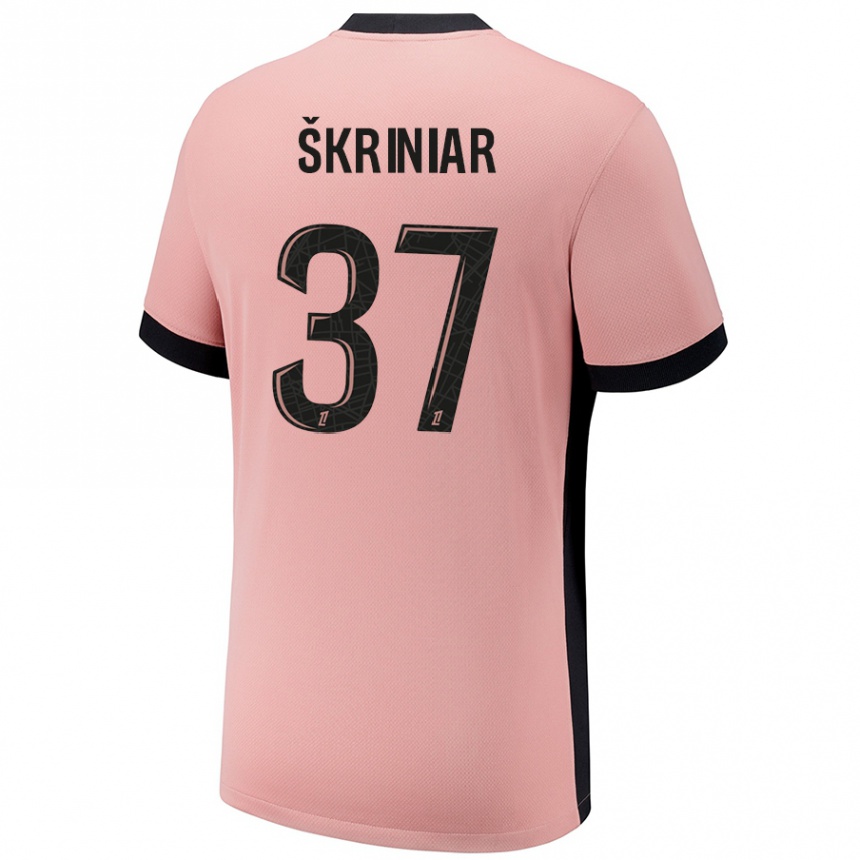 Vaikiškas Milan Skriniar #37 Rūdžių Rožinė Trečias Marškinėliai 2024/25 T-Shirt