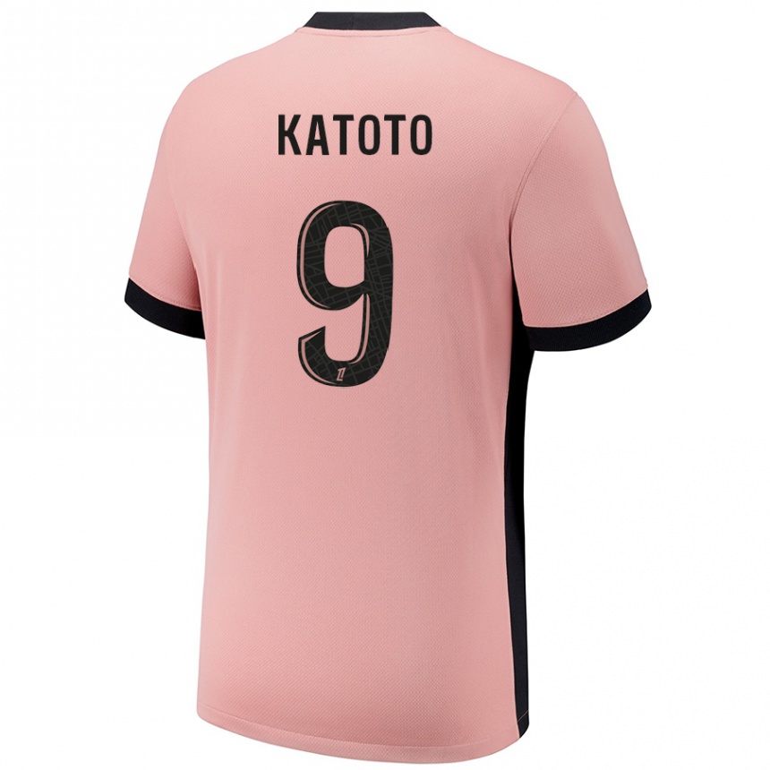 Vaikiškas Marie-Antoinette Katoto #9 Rūdžių Rožinė Trečias Marškinėliai 2024/25 T-Shirt