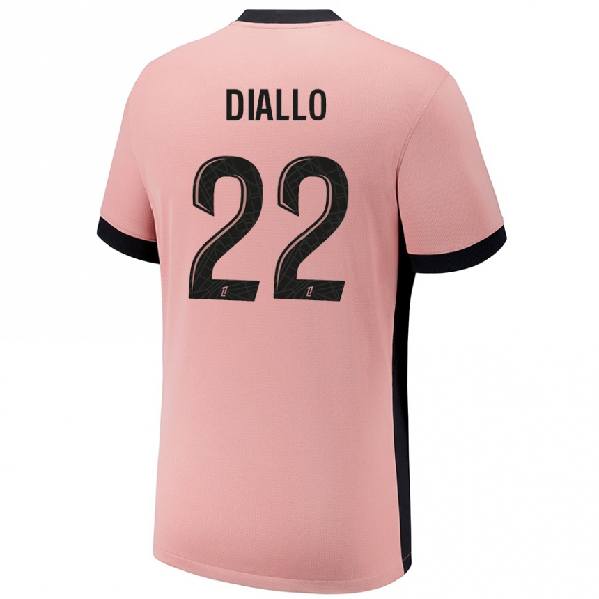 Vaikiškas Abdou Diallo #22 Rūdžių Rožinė Trečias Marškinėliai 2024/25 T-Shirt