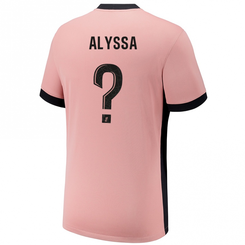 Vaikiškas Alyssa Fernandes #0 Rūdžių Rožinė Trečias Marškinėliai 2024/25 T-Shirt