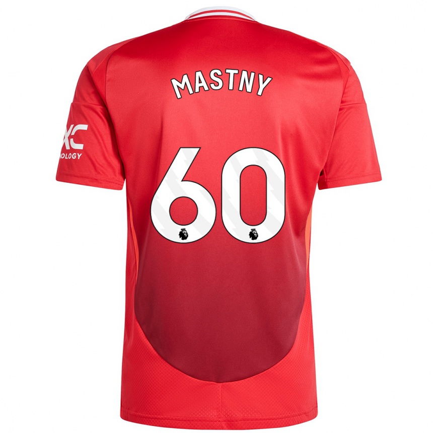 Vyrai Ondrej Mastny #60 Ryškiai Raudona Namų Marškinėliai 2024/25 T-Shirt