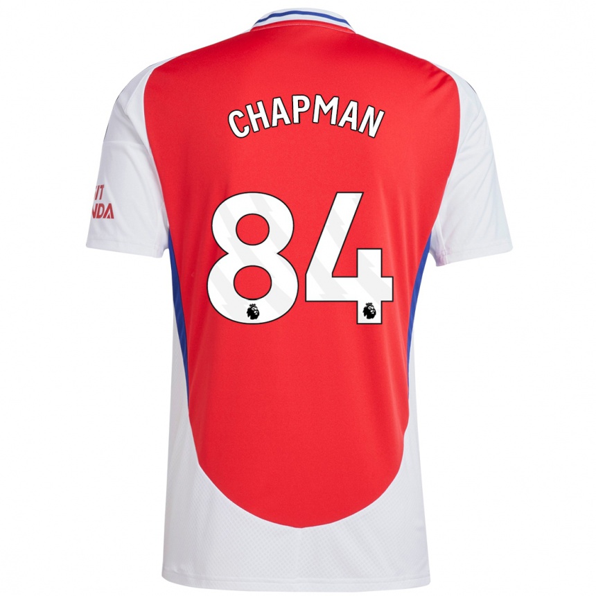 Vyrai Samuel Chapman #84 Raudona Balta Namų Marškinėliai 2024/25 T-Shirt