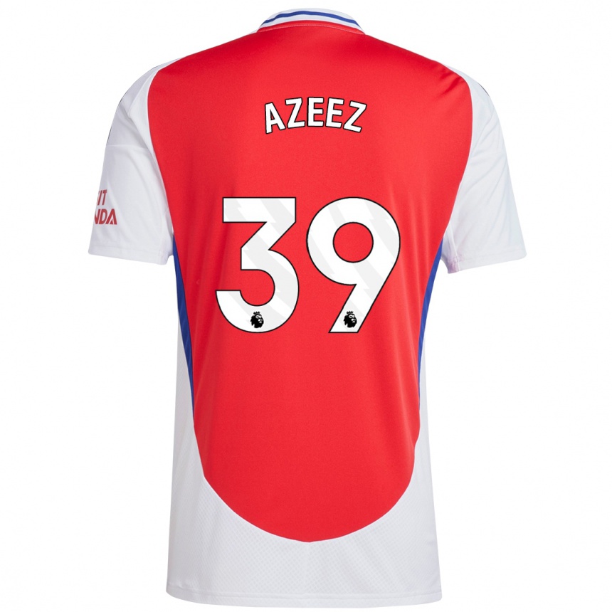 Vyrai Miguel Azeez #39 Raudona Balta Namų Marškinėliai 2024/25 T-Shirt