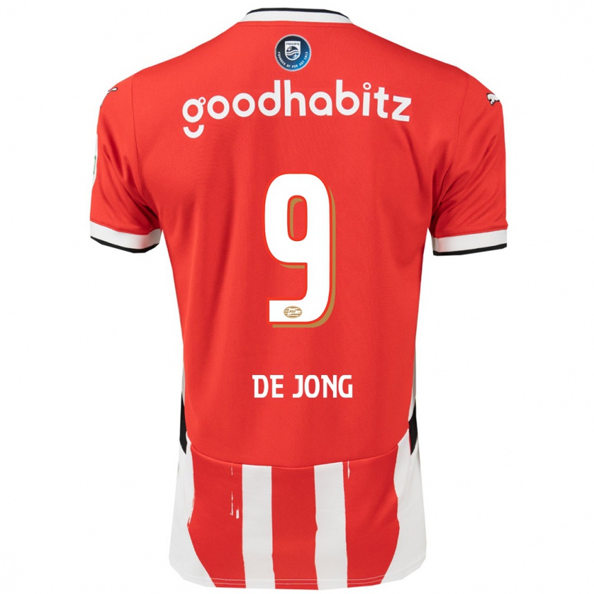 Vyrai Luuk De Jong #9 Raudona Balta Namų Marškinėliai 2024/25 T-Shirt