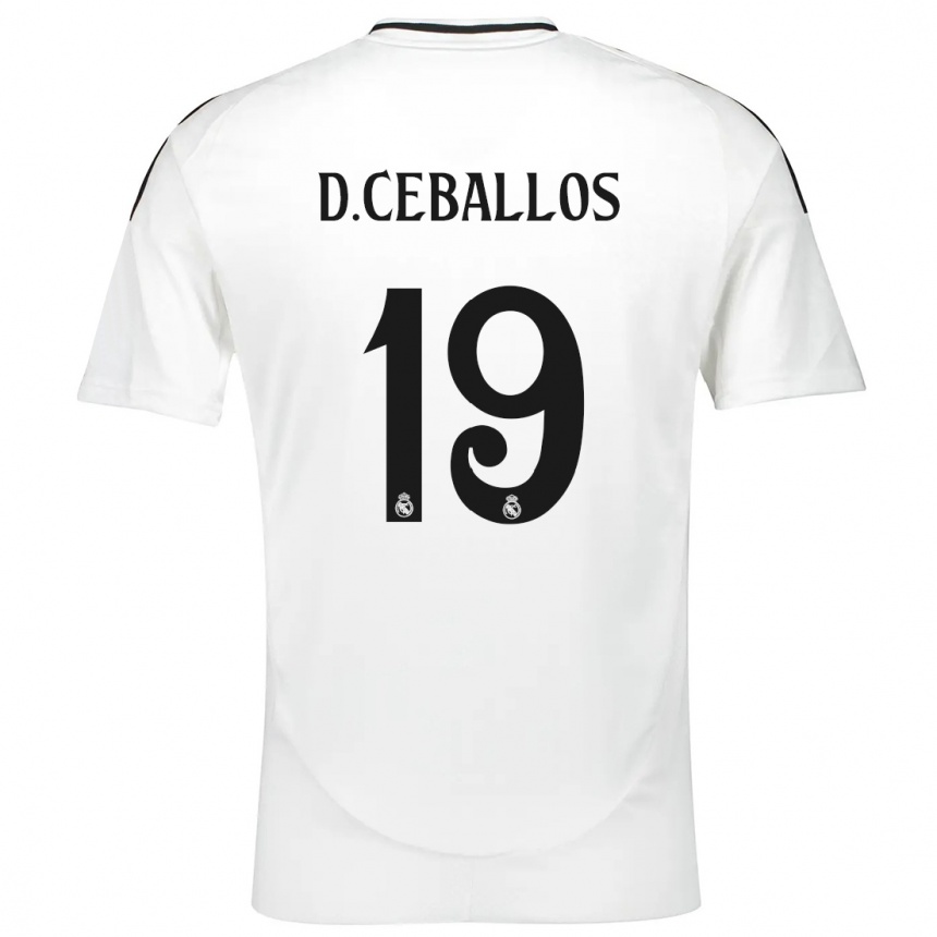 Vyrai Dani Ceballos #19 Baltas Namų Marškinėliai 2024/25 T-Shirt