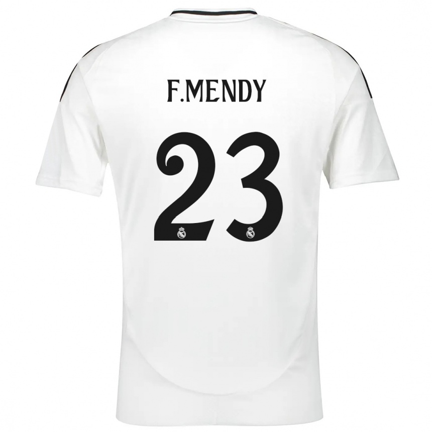 Vyrai Ferland Mendy #23 Baltas Namų Marškinėliai 2024/25 T-Shirt