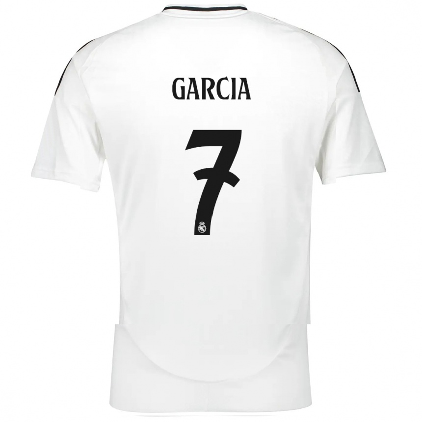 Vyrai Gonzalo Garcia #7 Baltas Namų Marškinėliai 2024/25 T-Shirt