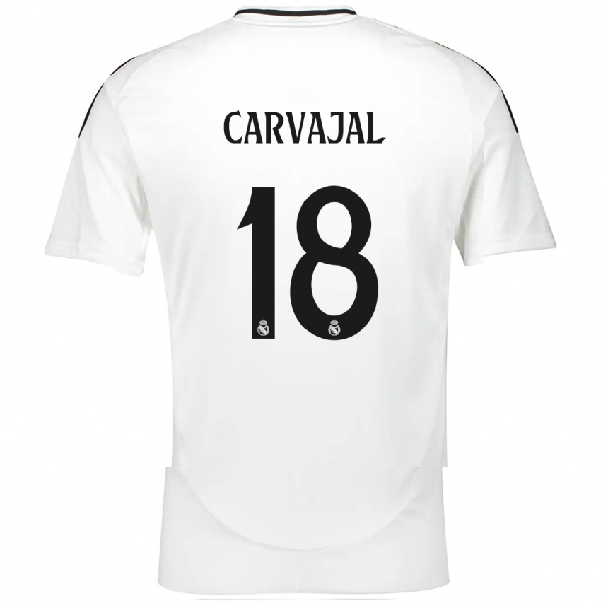 Vyrai Angel Carvajal #18 Baltas Namų Marškinėliai 2024/25 T-Shirt