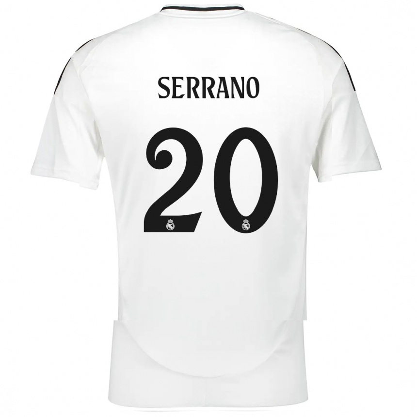 Vyrai Manu Serrano #20 Baltas Namų Marškinėliai 2024/25 T-Shirt