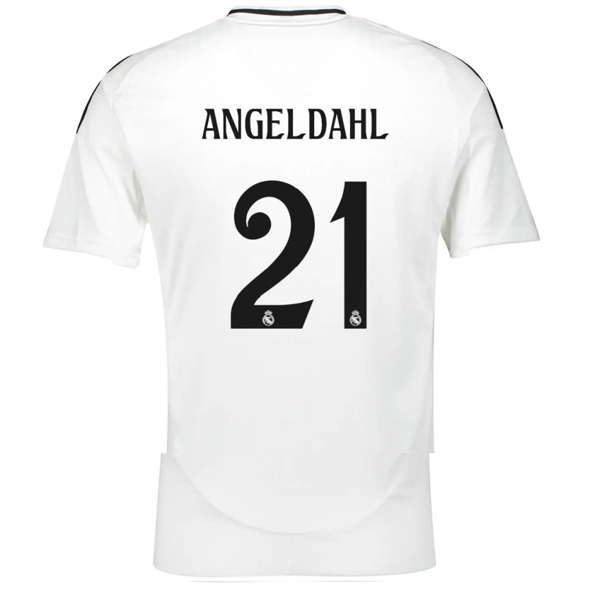 Vyrai Filippa Angeldahl #21 Baltas Namų Marškinėliai 2024/25 T-Shirt