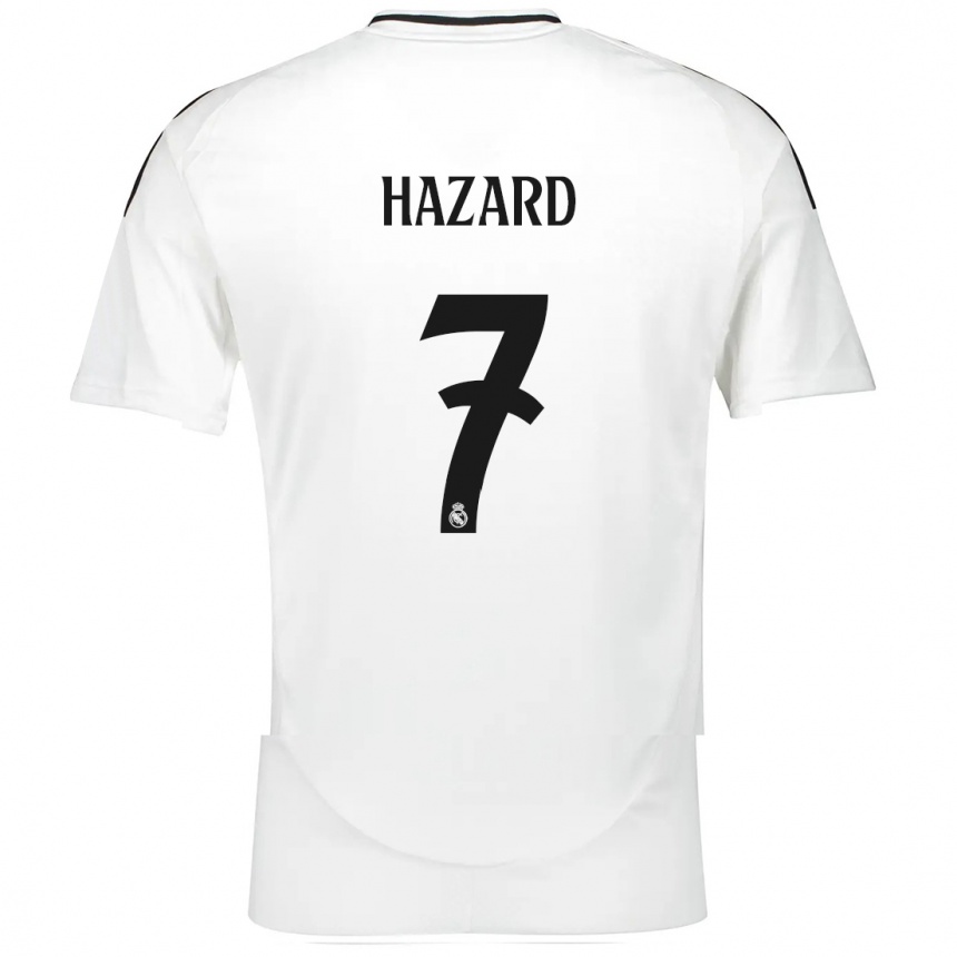 Vyrai Eden Hazard #7 Baltas Namų Marškinėliai 2024/25 T-Shirt