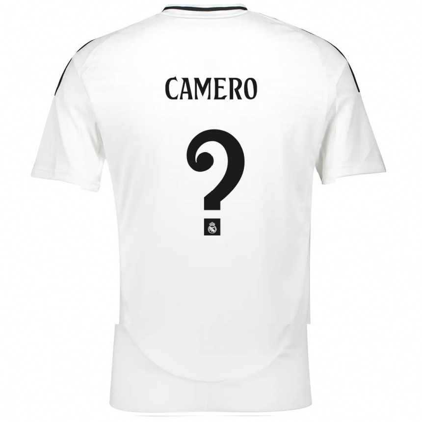 Vyrai Mario Camero #0 Baltas Namų Marškinėliai 2024/25 T-Shirt