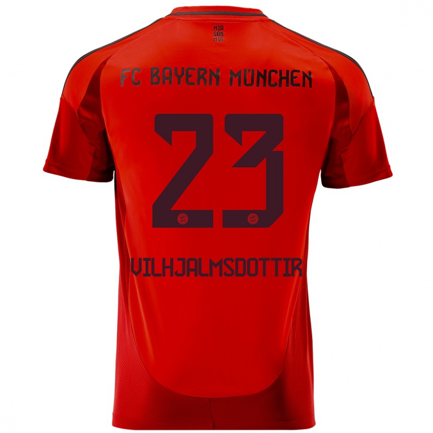 Vyrai Karolina Lea Vilhjalmsdottir #23 Raudona Namų Marškinėliai 2024/25 T-Shirt