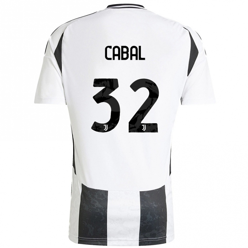 Vyrai Juan Cabal #32 Balta Juoda Namų Marškinėliai 2024/25 T-Shirt