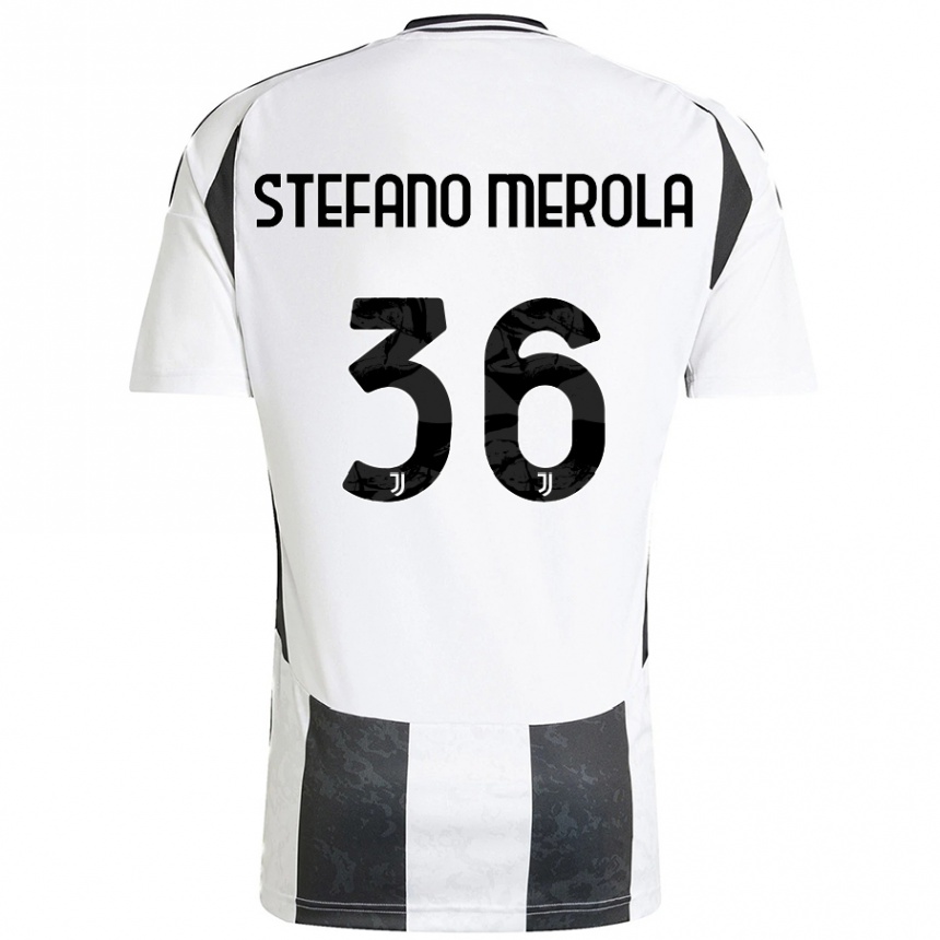 Vyrai Antonio Stefano Merola #36 Balta Juoda Namų Marškinėliai 2024/25 T-Shirt