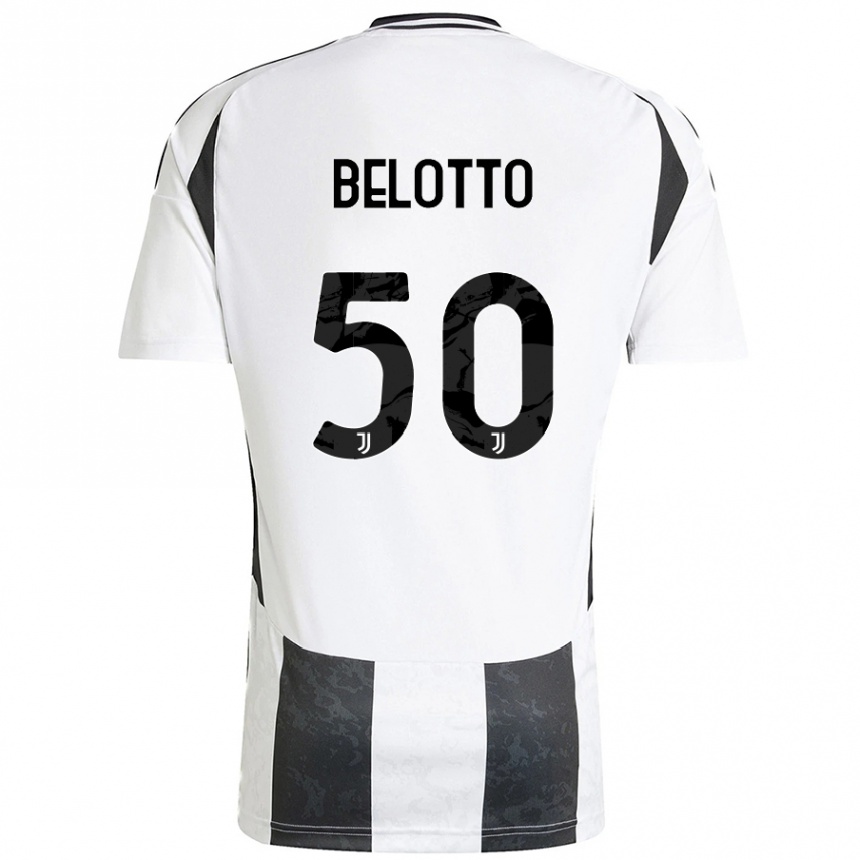 Vyrai Soledad Belotto #50 Balta Juoda Namų Marškinėliai 2024/25 T-Shirt