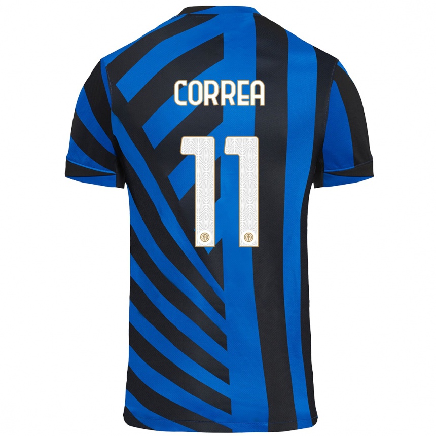 Vyrai Joaquin Correa #11 Mėlyna Juoda Namų Marškinėliai 2024/25 T-Shirt