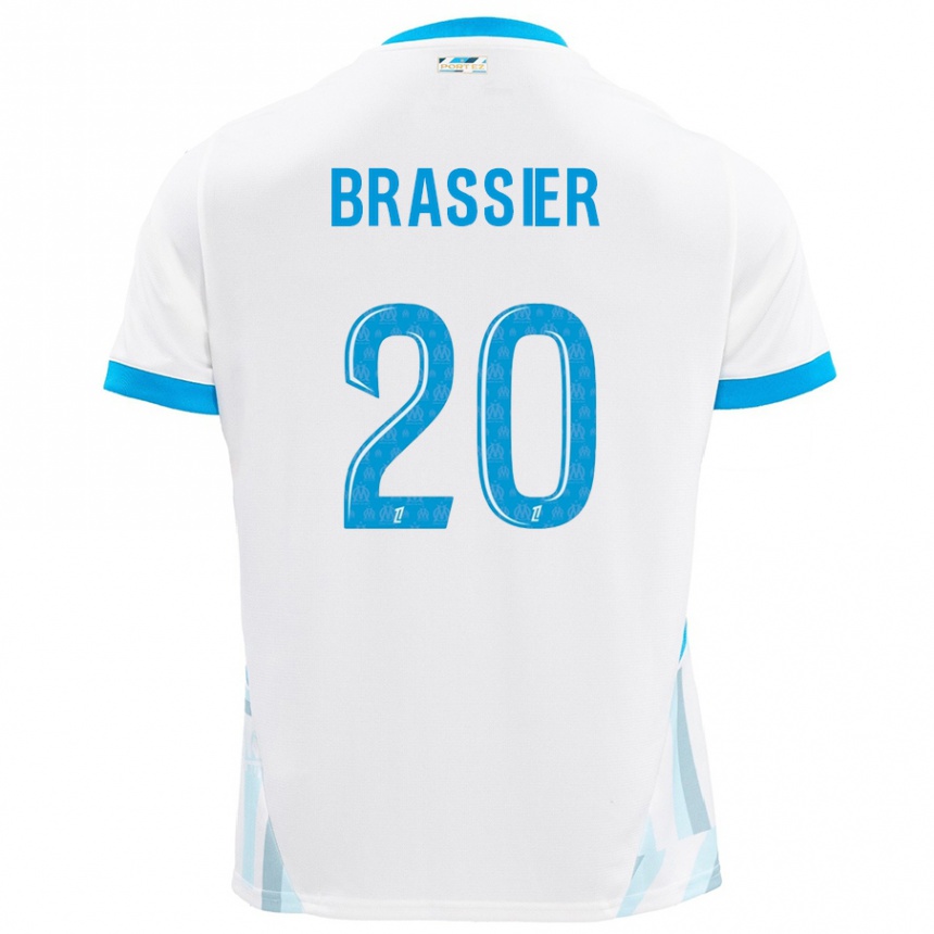 Vyrai Lilian Brassier #20 Baltas Dangus Mėlynas Namų Marškinėliai 2024/25 T-Shirt