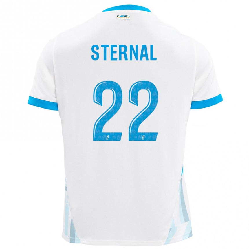 Vyrai Enzo Sternal #22 Baltas Dangus Mėlynas Namų Marškinėliai 2024/25 T-Shirt