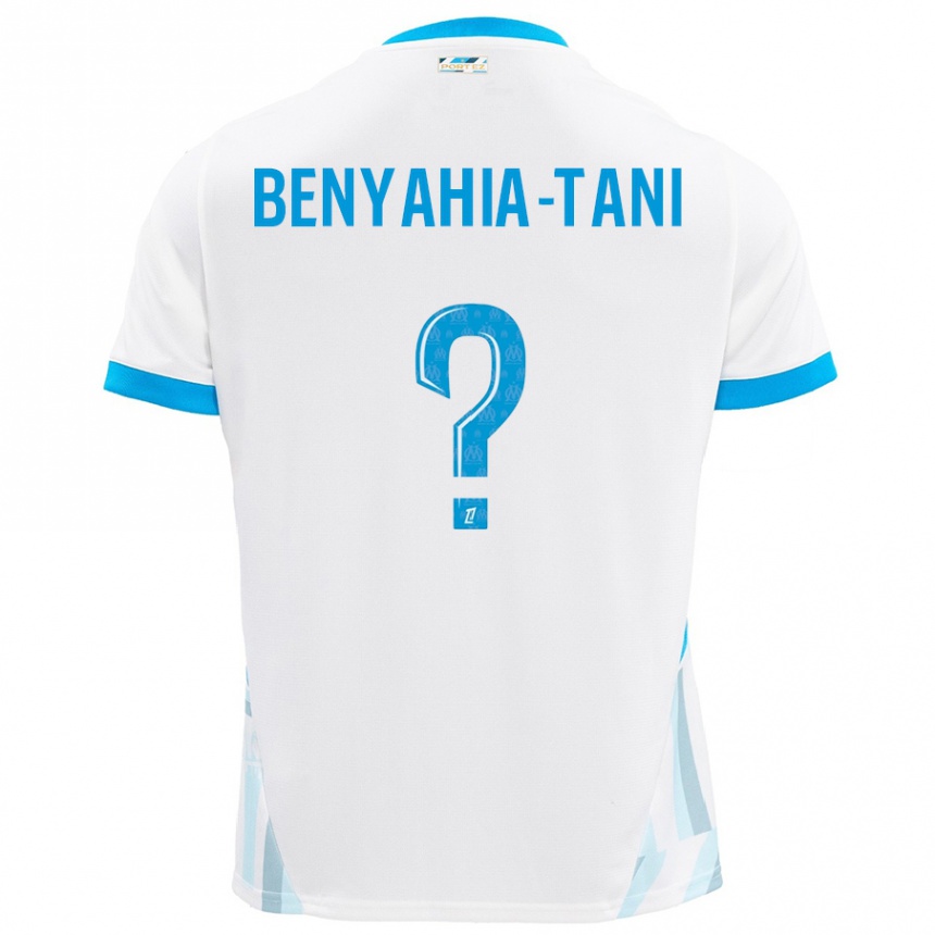 Vyrai Aylan Benyahia-Tani #0 Baltas Dangus Mėlynas Namų Marškinėliai 2024/25 T-Shirt