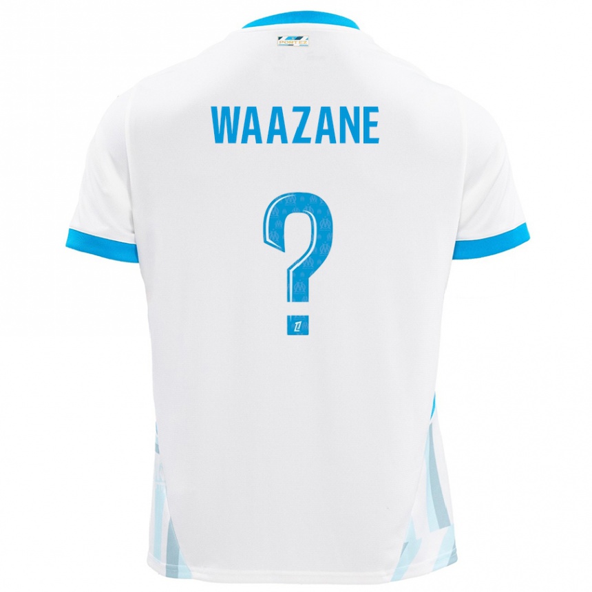 Vyrai Jassim Waazane #0 Baltas Dangus Mėlynas Namų Marškinėliai 2024/25 T-Shirt