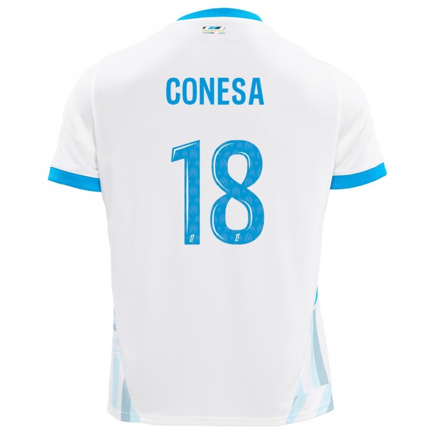 Vyrai Anna Conesa #18 Baltas Dangus Mėlynas Namų Marškinėliai 2024/25 T-Shirt