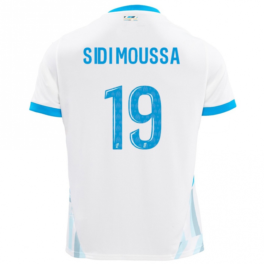 Vyrai Salima Sidi Moussa #19 Baltas Dangus Mėlynas Namų Marškinėliai 2024/25 T-Shirt